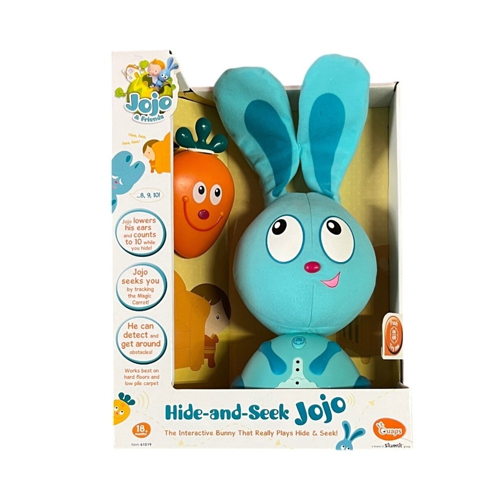 Ouaps Hide-and-Seek Jojo Interactive Talking Bunny Toy Blue 61019 Silverlit